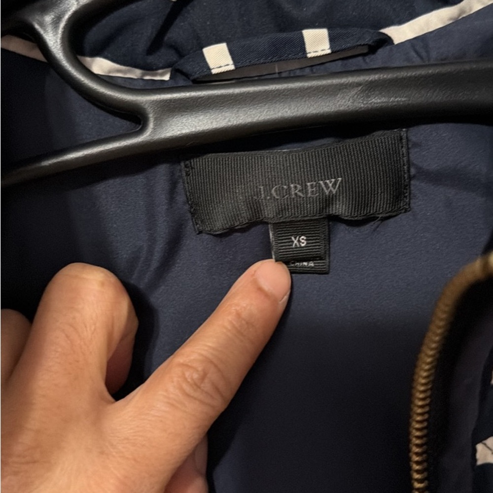 J. Crew Striped Quilted Vest in Navy and Cream - Picture 3 of 9